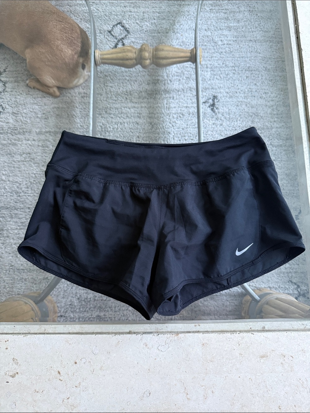 Nike Women's Black Running Shorts with Reflective Swoosh DRI-FIT